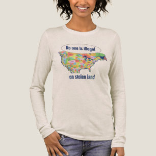Niemand ist illegal auf gestohlenem Land - Langarm Tri-Blend Shirt