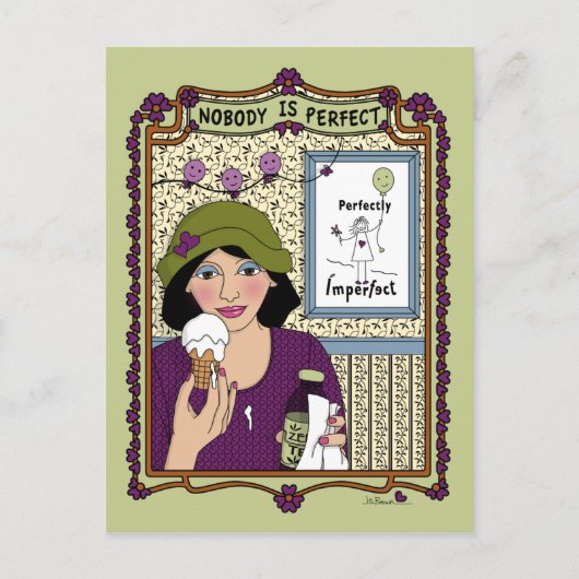 Niemand ist Perfect_A_ Postkarte (Vorderseite)