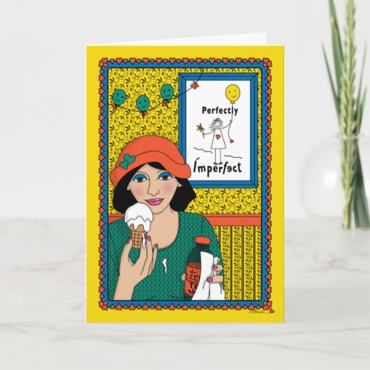 Niemand ist Perfect_B_Greeting Karte (Vorderseite)