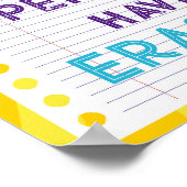 Niemand ist perfekt, deshalb haben Bleistifte Radi Poster (Ecke)