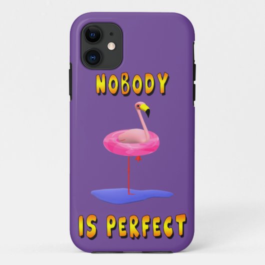 Niemand ist perfekt - Flamingo mit Schwimmring Case-Mate iPhone Hülle (Rückseite)