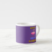 Niemand ist perfekt - Flamingo mit Schwimmring Espressotasse (Vorderseite Rechts)