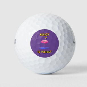 Niemand ist perfekt - Flamingo mit Schwimmring Golfball