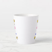 Niemand ist perfekt - Flamingo mit Schwimmring Milchtasse (Vorderseite)