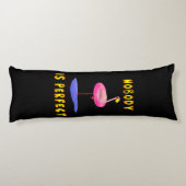 Niemand ist perfekt - Flamingo mit Schwimmring Seitenschläferkissen (Rückseite)