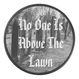 Niemand ist über dem Rasen Eishockey Puck