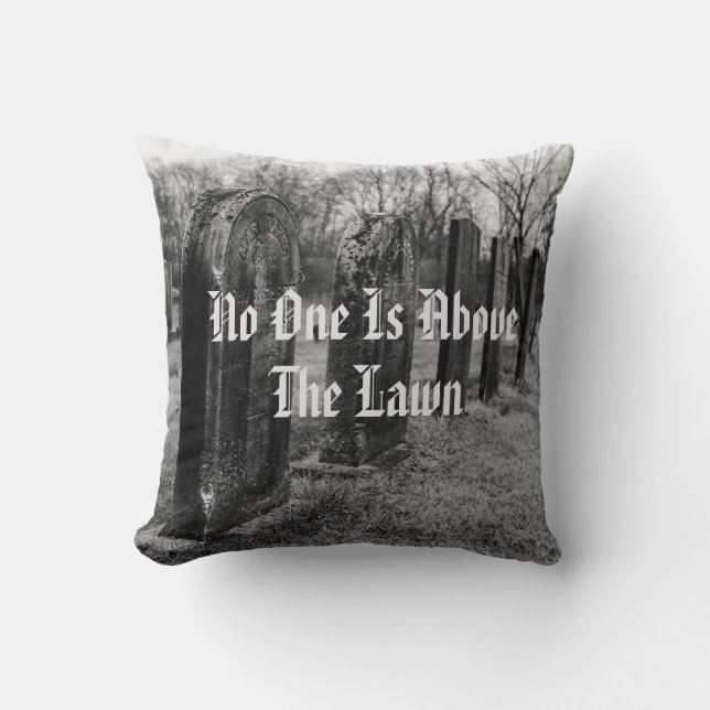 Niemand ist über dem Rasen Kissen (Vorderseite)