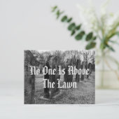 Niemand ist über dem Rasen Postkarte (Stehend Vorderseite)