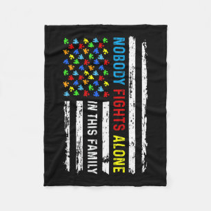 Niemand kämpft allein amerikanisches Flag Puzzle A Fleecedecke