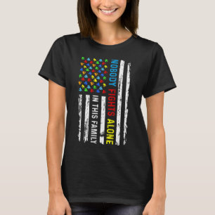 Niemand kämpft allein amerikanisches Flag Puzzle A T-Shirt
