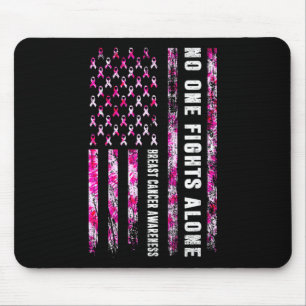 Niemand kämpft allein auf der amerikanischen Flagg Mousepad