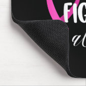Niemand kämpft allein _ Brustkrebs Mousepad (Ecke)