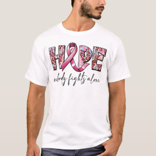 Niemand kämpft allein Brustkrebsmonat T-Shirt