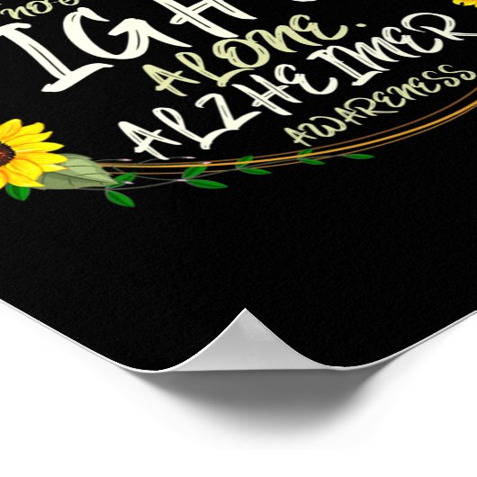 Niemand kämpft allein. Familienunterstützung. Alzh Poster (Ecke)