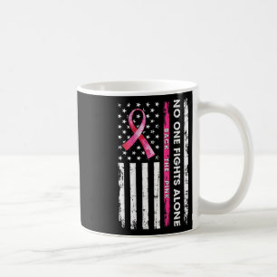 Niemand kämpft allein mit dem rosa Ribb gegen Brus Kaffeetasse