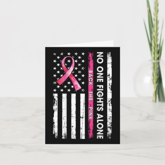 Niemand kämpft allein mit dem rosa Ribb gegen Brus Karte (Vorderseite)