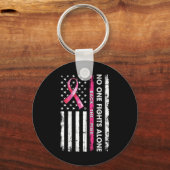 Niemand kämpft allein mit dem rosa Ribb gegen Brus Schlüsselanhänger (Vorderseite)