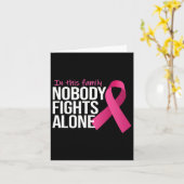 Niemand kämpft allein mit einer Brustkrebserklärun Karte (Gelbe Blume)