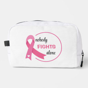 Niemand kämpft allein mit rosa Band Waschbeutel