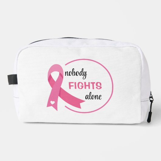 Niemand kämpft allein mit rosa Band Waschbeutel (Vorderseite)