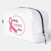 Niemand kämpft allein mit rosa Band Waschbeutel (Rechte Ecke)