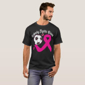 Niemand kämpft allein mit rosa Fußball Brest er T-Shirt (Vorne ganz)