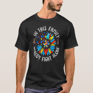 Niemand kämpft allein Sonnenblumenband-Rätsel Auti T-Shirt