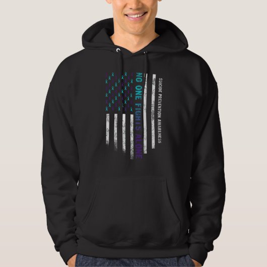 Niemand kämpft allein um das Bewusstsein für Suizi Hoodie (Vorderseite)