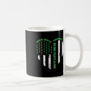 Niemand kämpft gegen die US-Flagge Herz allein psy Kaffeetasse