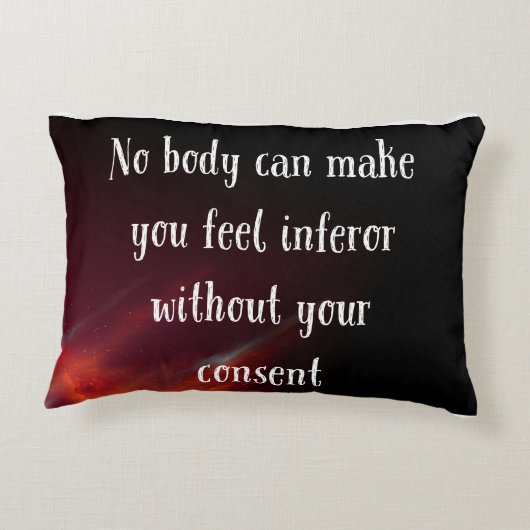 Niemand kann dich dazu bringen, sich unterlegen zu dekokissen (Rückseite)