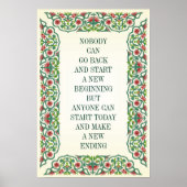 NIEMAND KANN ZURÜCKGEHEN UND EINEN NEUEN ANFANG BE POSTER (Vorne)