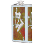 "Niemand kennen Sie" Vinyl eingewickelte Flasche Flachmann (Links)