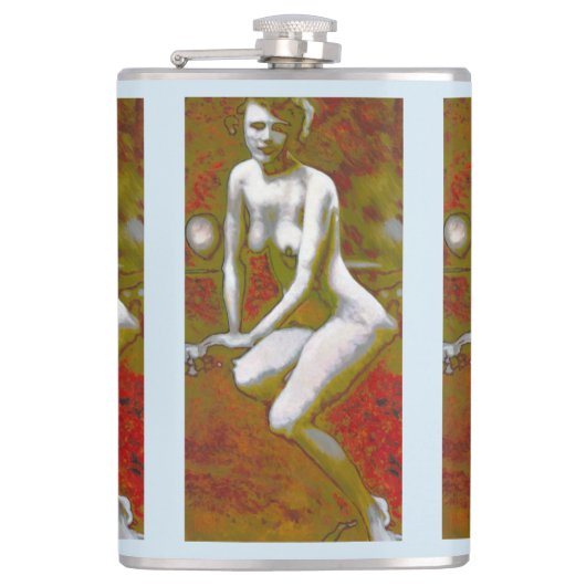 "Niemand kennen Sie" Vinyl eingewickelte Flasche Flachmann (Vorderseite)