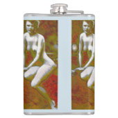 "Niemand kennen Sie" Vinyl eingewickelte Flasche Flachmann (Rückseite)