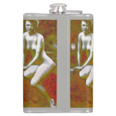 "Niemand kennen Sie" Vinyl eingewickelte Flasche Flachmann (Rückseite)