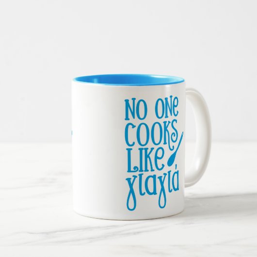 Niemand kocht wie yiayia Griechegroßmutter Zweifarbige Tasse (VorderseiteRechts)