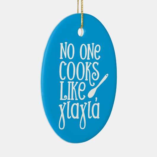 Niemand kocht wie yiayia griechisches Großmutter-F Keramik Ornament (Rechts)