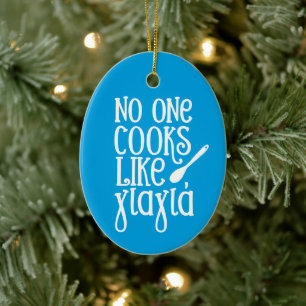 Niemand kocht wie yiayia griechisches Großmutter-F Keramik Ornament