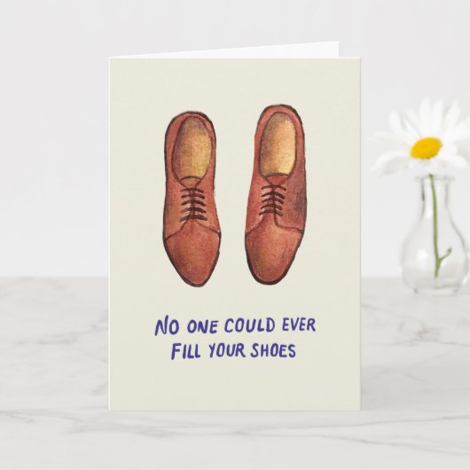 Niemand konnte je deine Schuhe füllen | Vatertag Karte (Kleine Pflanze)