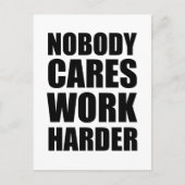 Niemand kümmert sich darum, härtere Fitness zu mac Postkarte (Vorderseite)
