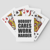 Niemand kümmert sich darum, härtere Fitness zu mac Spielkarten (Rückseite)