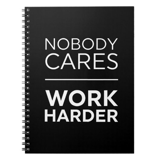 Niemand kümmert sich um die Arbeit Notizblock (Vorderseite)