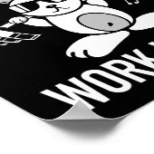 Niemand kümmert sich um härtere Arbeit - Fitness B Poster (Ecke)