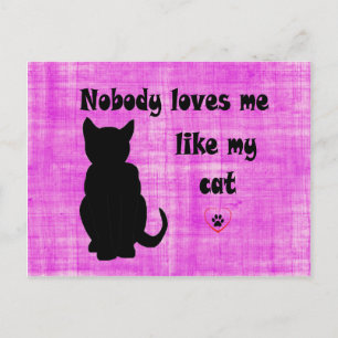 Niemand Liebe mir wie meine Katze Postkarte