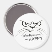 Niemand macht mich glücklich magnet (Vorderseite/Rückseite)