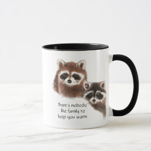 Niemand mag Familie, Niedliches Raccoon-Tier Tasse