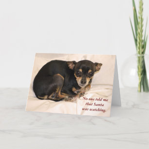 Niemand sagte mir, dass Sankt aufpasste Feiertagskarte