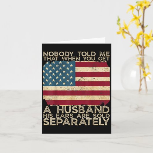 Niemand sagte mir, dass, wenn man ein Ehemann sein Karte (Gelbe Blume)