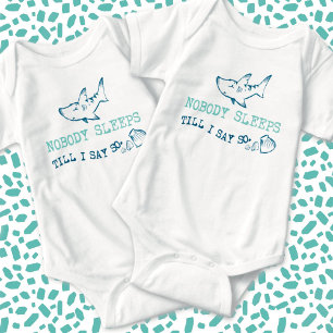 Niemand schläft Shark Baby Jersey Bodysuit Strampler