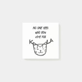 "Niemand sieht, für wen Sie stimmen." Post-it Klebezettel (Vorderseite)